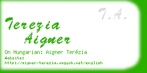 terezia aigner business card